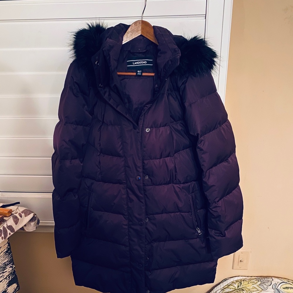 Women’s  Lands End down winter jacket.